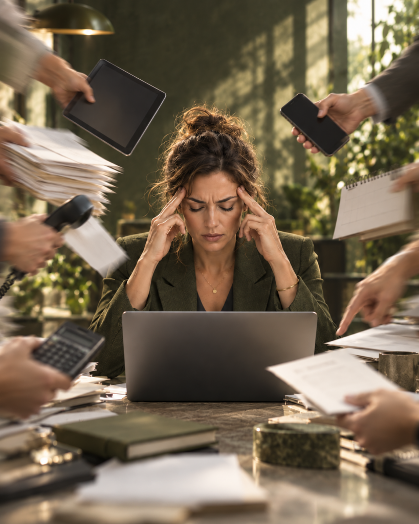 Ondernemer overweldigd door marketingtaken, vóórdat Marketation haar helpt om overzicht en focus terug te krijgen.